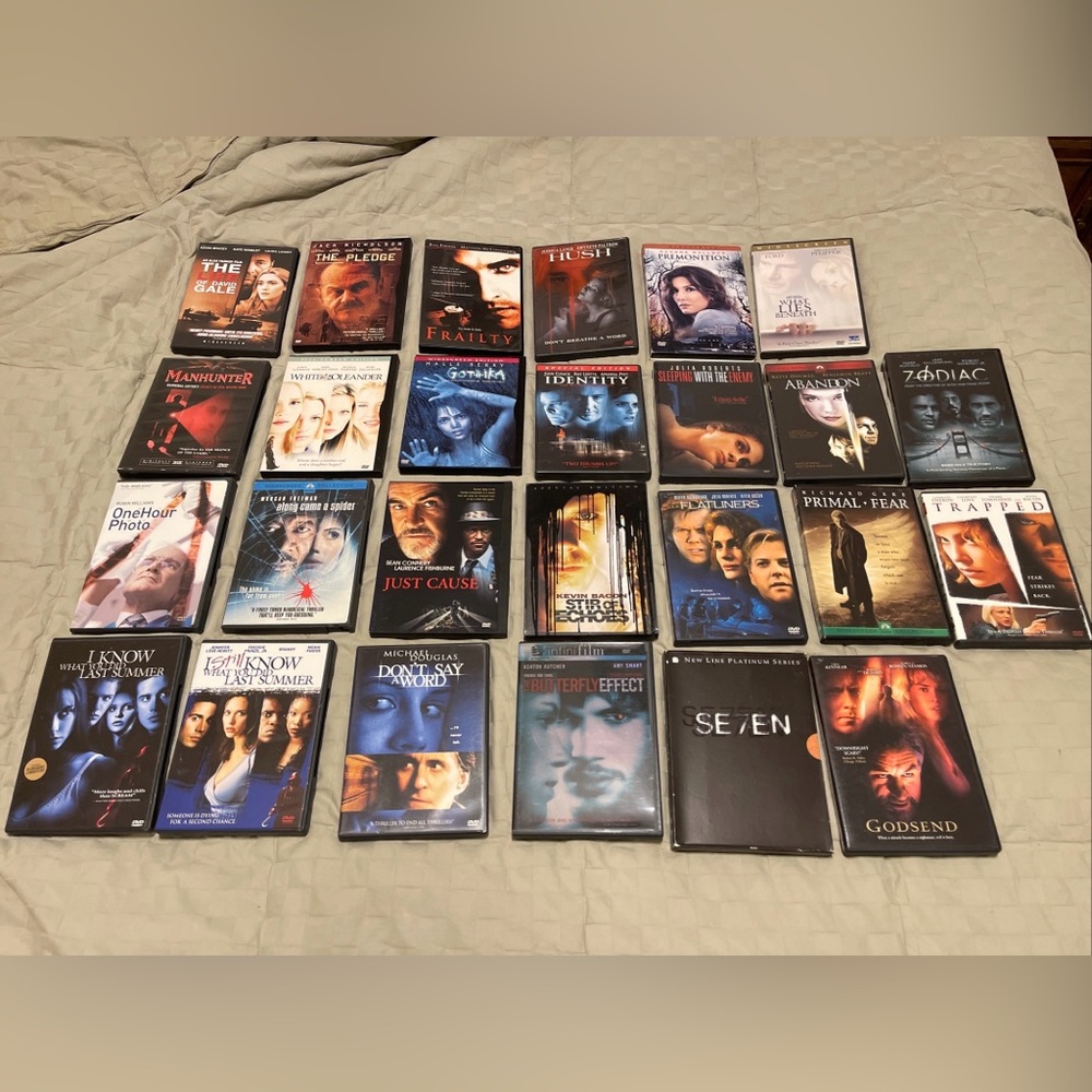 Collection Of 26 TRILLER/SUSPENSE Movie DVDs.